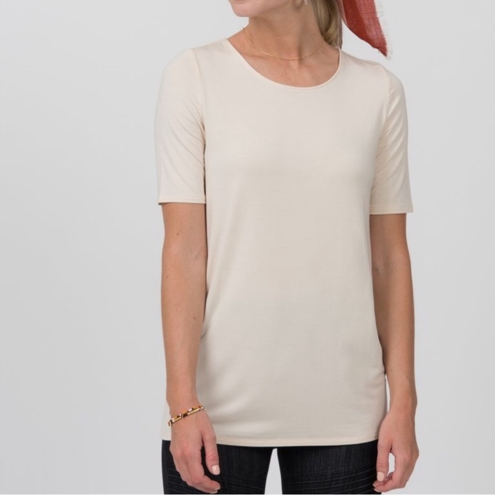 Agnes & Dora Cream Fitted Tee